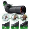25-75 X 60 Spotting Scope with Tripod Phone Adapter Telescope Monocular Spotting Scopes for Target Shooting Hunting Bird Watching Green view 2