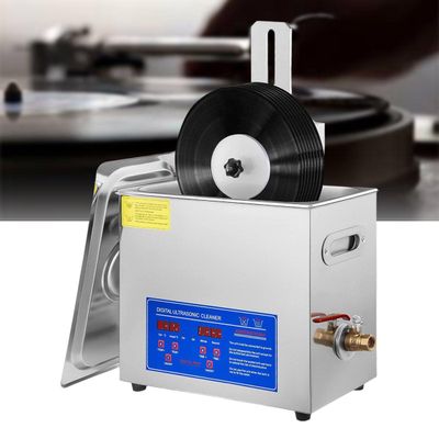 Ultrasonic Vinyl Record Cleaner, Vinyl Disc Cleaning System, Ultrasonic Disk Washer Machine, Anti-Corrosion, Smooth Coating, 720/Min Rotation Speed, Easy Carry, Jewelry Dentures Coins Metal Parts