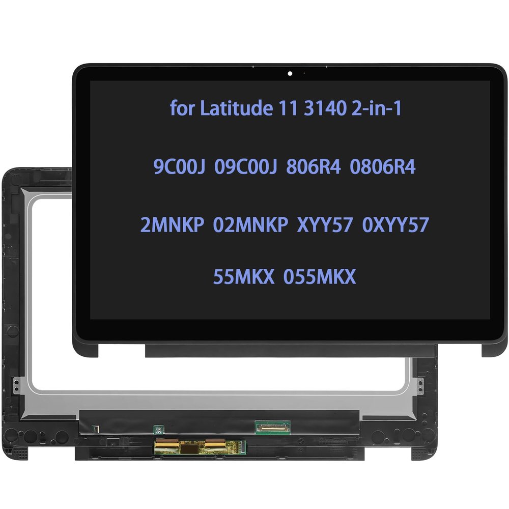 11.6" Touch Screen Replacement for Dell Latitude 11 3140 2-in-1 LCD Digitizer Assembly 9C00J 09C00J 806R4 0806R4 2MNKP 02MNKP XYY57 0XYY57 55MKX 055MKX HD 1366x768
