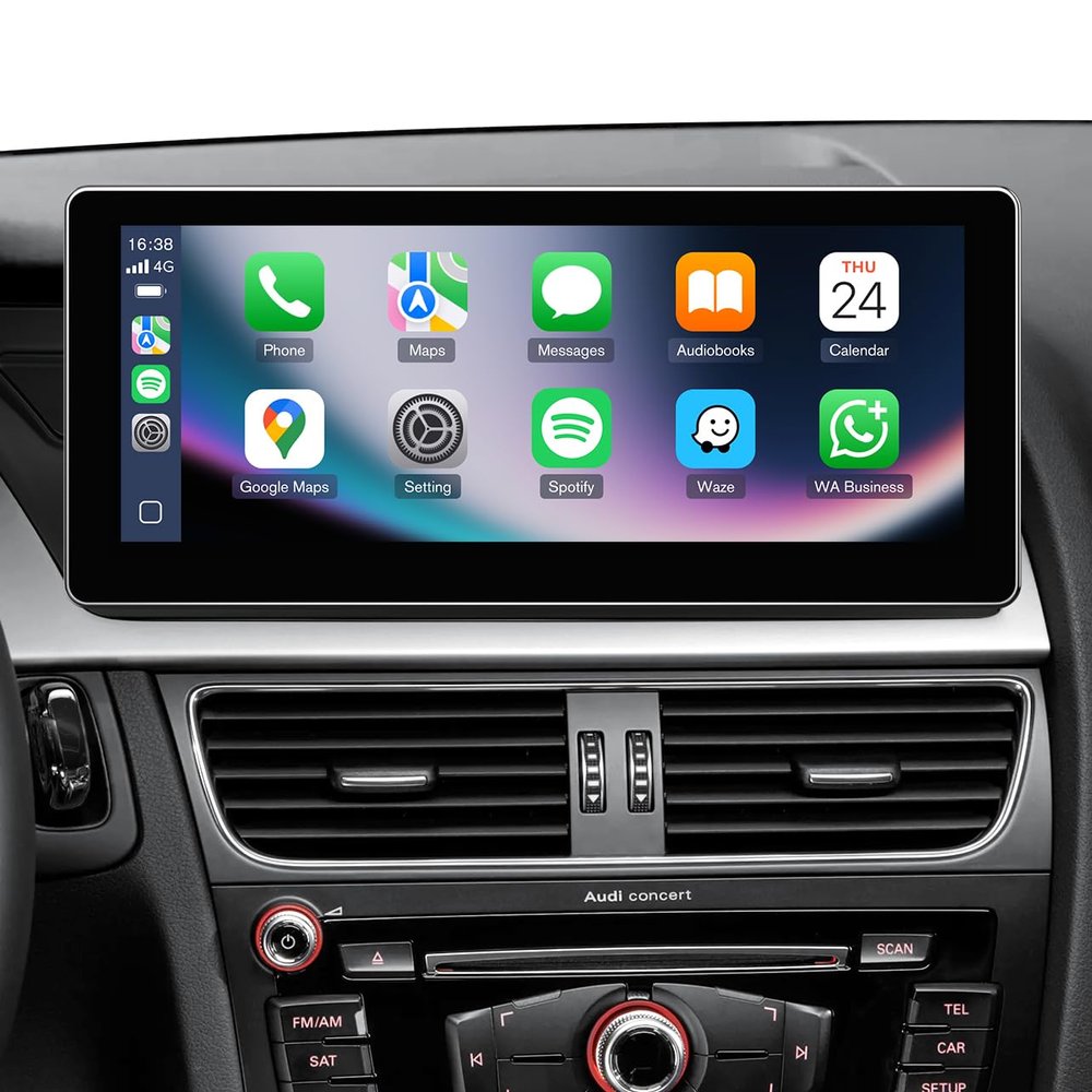 10.25" Linux Car Stereo for Audi A4 B8 S4 A5 S5 RS5 (2009-2016) Concert & Symphony System - Wireless CarPlay Android Auto Head Unit, 1920x720 IPS Touch Screen, Retains Factory Radio & Knob Control