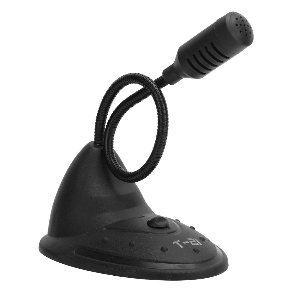 SUNGOOYUE Desktop Computer Microphone, Black ABS, 3.5mm Plug and Play, 360-Degree Adjustable Gooseneck, Gaming and Broadcasting, with Mute, 4.5ft Cable
