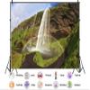 12X8ft Fabric Waterfall Backdrop Wild Grape Vine Trellis Nature Scenery Photography Background Wall Decor for Arbor view 2
