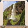 12X8ft Fabric Waterfall Backdrop Wild Grape Vine Trellis Nature Scenery Photography Background Wall Decor for Arbor view 3