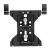 15mm Rail Camera Base Plate, Professional Double Hole Pipe Quick Release Plate, Aluminum Alloy Camera Mounting Baseplate with 1/4 and 3/8 Inch Screws, Lightweight Hollow Design view 2