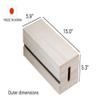 2 Set of Masuda Paulownia Wood Cable Management Box  Handmade Wooden Cord Organizer for Power Strips, Routers, Chargers  Eco-Friendly Desktop Cable Storage  Made in Japan, Plain view 2