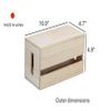 2 Set of Masuda Paulownia Wood Cable Management Box  Handmade Wooden Cord Organizer for Power Strips, Routers, Chargers  Eco-Friendly Desktop Cable Storage  Made in Japan, Plain view 3