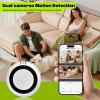 AUZEN Dual-Lens Discreet Camera (Smoke Detector Design) - 1080P HD Dual Band 2.4G/5G WiFi Security Nanny Camera, 8 Hours Continuous Working, 2120 Wide-Angle, Night Vision for Home & Office view 4