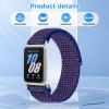 2PCS Nylon Watch Band Compatible with Samsung Galaxy Fit 3, Soft Breathable Adjustable Sport Nylon Loop Replacement Wristbands for Galaxy Fit3 SM-R390 Watch for Women Men view 3