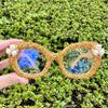 bullabulling Retro Christmas Bling Rhinestone Reading Glasses for Women Christmas Party Ladies Blue Light Blocking Readers (yellow, 2.75, x) view 3