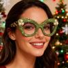 bullabulling Retro Christmas Bling Rhinestone Reading Glasses for Women Christmas Party Ladies Blue Light Blocking Readers (green, 2.0, x) view 2