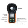 Light Meter, Digital LUX Meter 200,000 Lux Light Meter Test Spectra Auto Range High Precision Digital Luxmeter Illuminometer Measure view 3
