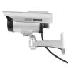 WiseZythum Fake Surveillance Camera Solar Powered, Dummy Security Camera with LED Flashing Light, High Simulation Anti Theft Monitor for Home Business Office, Includes Warning Sticker and Mou view 4