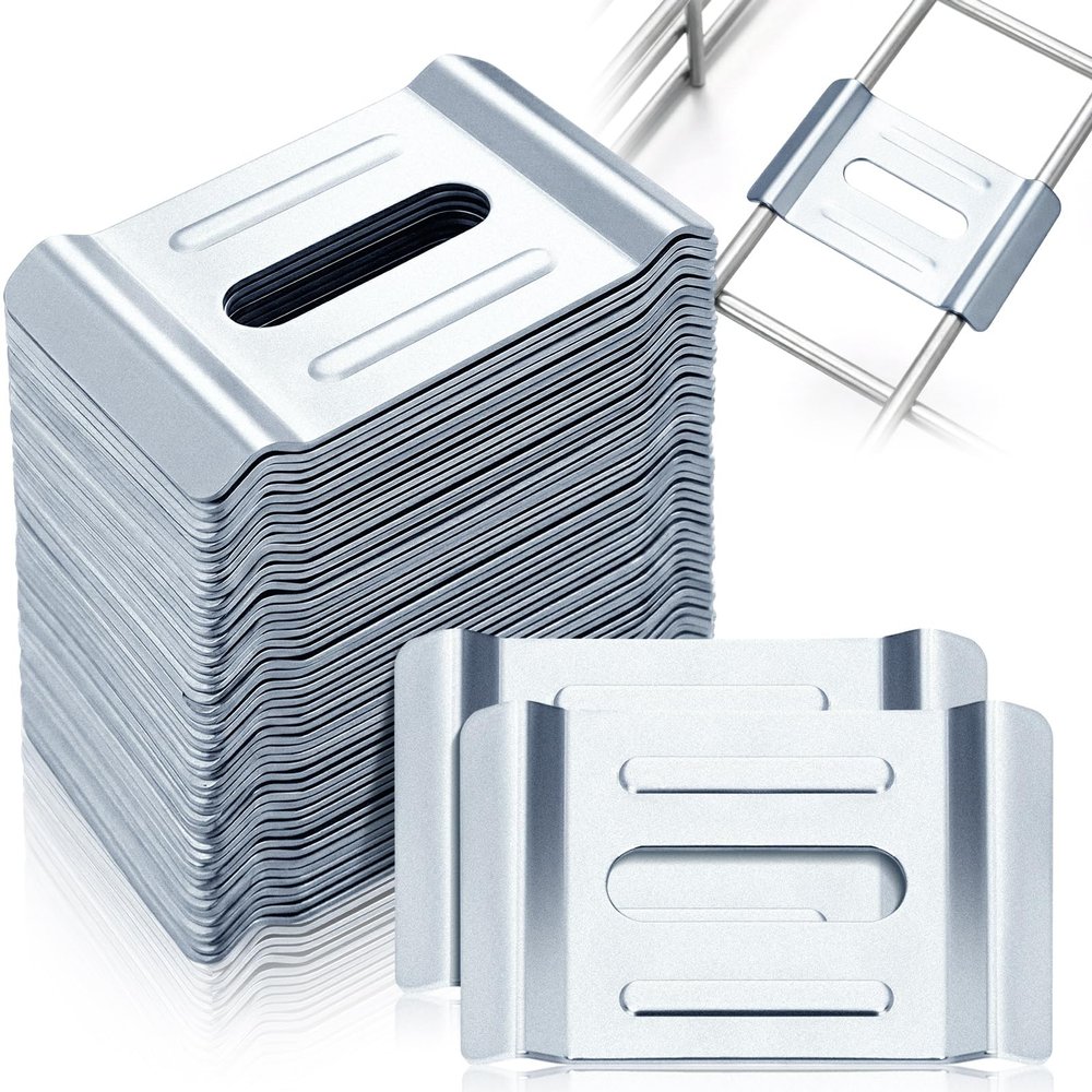 Otoolling 50 Pack Hold Down Clamps for Cable Tray, Cable Tray Wire Shelf Support Washer Application in 4mm - 6mm Diameter