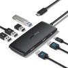 1Pcs 4K USB-C Hub 7 Ports Docking Station USB Hub Adapter USB C to Dual HDMI 4K@60Hz for Windows Laptop view 1