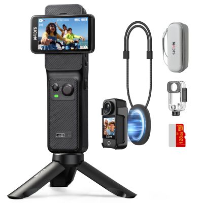 SJCAM C400 3IN1 Vlogging Creators Combo (128GB),4K Pocket Cam,Detachable Design,7H Power,6-Axis Stabilization Vlog Camera,2.29'' Touch Screen,Waterproof Body Cam,Vlogging Camera for YouTube Streaming