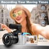 8K Digital Cameras for Photography, 64MP vlogging Camera with 180Flip Screen2 Batteries, 64GB TF Card16X Zoom, WiFi,Microphone, Wide & Macro Lens Kit (White) view 4