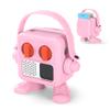 Card Holder for Yoto Mini Player, Hard Protective Cover with Built-in Handle & Card Slot, Sealed Travel Jacket with Stand & Storage for Audio Cards, Shockproof Case for Yoto Mini (Pink) view 1