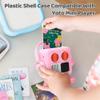 Card Holder for Yoto Mini Player, Hard Protective Cover with Built-in Handle & Card Slot, Sealed Travel Jacket with Stand & Storage for Audio Cards, Shockproof Case for Yoto Mini (Pink) view 4