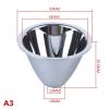 1PC Aluminum LED Flashlight Reflector Condenser Cup Reflect Cap Dia 41mm- 60mm For 10W 5W 3W DIY T C8 COB Cups(A3) view 4
