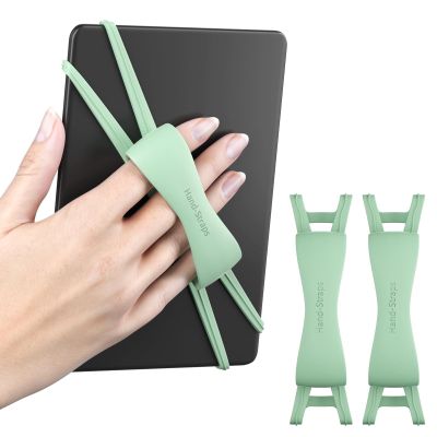 2 Pack Comfortable Hand Strap for and Tablets, Kindle Accessories for Reading in Bed, Secure and Lightweight Grip Holder for 4.7-8" Tablet/Paperwhite/Kobo/Oasis/E-Book/Phone(Matcha)