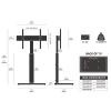 LIUZQWAED General Floor TV Stand Thickened Base for 32 to 60 Inch TVs, Adjustable Height Swivel Mount, Space Saving view 2