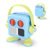 Case for Yoto Mini Player, Hard Protective Cover with Built-in Handle & Card Slot, Sealed Travel Jacket with Stand & Storage for Audio Cards, Shockproof Case for Yoto Mini (Yellow-Blue) view 1
