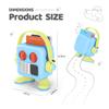 Case for Yoto Mini Player, Hard Protective Cover with Built-in Handle & Card Slot, Sealed Travel Jacket with Stand & Storage for Audio Cards, Shockproof Case for Yoto Mini (Yellow-Blue) view 2