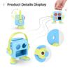 Case for Yoto Mini Player, Hard Protective Cover with Built-in Handle & Card Slot, Sealed Travel Jacket with Stand & Storage for Audio Cards, Shockproof Case for Yoto Mini (Yellow-Blue) view 4