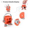 StarMei-HJXD Cartoon Hard Plastic Case for Yoto Mini, Player Cover with Built-in Handle, Card Slot, Multi-Function Shockproof Sleeve Case (Orange-Gray) view 4