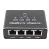 1 to 4 Port Gigabit Ethernet Splitter, High Speed 1000Mbps RJ45 Network Hub, Aluminum Alloy USB Powered Splitter for Cat5 5e 6 7 8 Cables, Compatible with Routers, TVs, Computers view 1