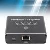 1 to 4 Port Gigabit Ethernet Splitter, High Speed 1000Mbps RJ45 Network Hub, Aluminum Alloy USB Powered Splitter for Cat5 5e 6 7 8 Cables, Compatible with Routers, TVs, Computers view 4
