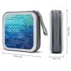 FekiLoot Ocean Sea Blue Mermaid Fish Scale DVD Case,Portable Zipper DVD Storage Case CD Collection Bag EVA Protective Blu-ray Wallet Portable Disc Storage Wallet Bag for Car, Home, Office view 2