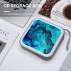 FekiLoot Bright Aqua Blue Turquoise DVD Case,Portable Zipper DVD Storage Case CD Collection Bag EVA Protective Blu-ray Wallet Portable Disc Storage Wallet Bag for Car, Home, Office view 4