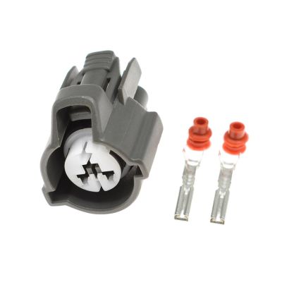 1-20Sets 2 Ways Otorcycle Automotive Connector with Terminals Pins, HW 090 Series Female Injector M 6189-0533(1Set) (20Sets)