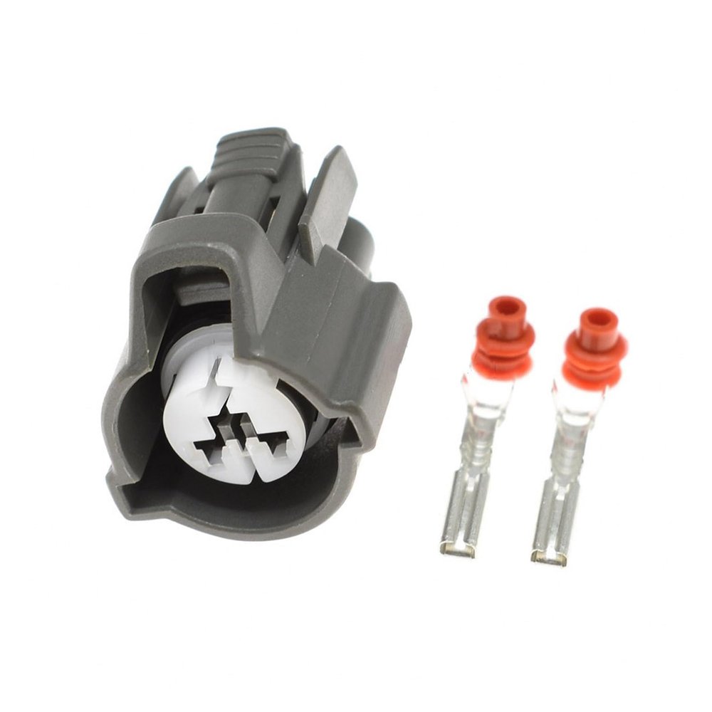 1-20Sets 2 Ways Otorcycle Automotive Connector with Terminals Pins, HW 090 Series Female Injector M 6189-0533(1Set) (20Sets)