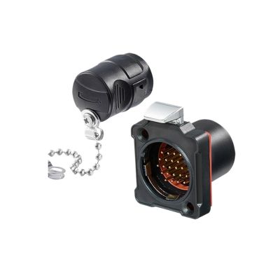 CASNKTTJ BD-24 Plastic Aviation Plug 24 core Data Signal Transmission Power Male and Female Plug Industrial Connector(Flange Public seat)