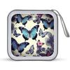 FekiLoot Beautiful Butterfly DVD Case,Portable Zipper DVD Storage Case CD Collection Bag EVA Protective Blu-ray Wallet Portable Disc Storage Wallet Bag for Car, Home, Office view 1