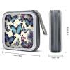 FekiLoot Beautiful Butterfly DVD Case,Portable Zipper DVD Storage Case CD Collection Bag EVA Protective Blu-ray Wallet Portable Disc Storage Wallet Bag for Car, Home, Office view 2