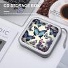 FekiLoot Beautiful Butterfly DVD Case,Portable Zipper DVD Storage Case CD Collection Bag EVA Protective Blu-ray Wallet Portable Disc Storage Wallet Bag for Car, Home, Office view 4
