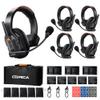 COMICA Seekcom S1 Wireless Intercom Headset System, 2.4GHz Full-Duplex 5-Person Communication Headset with AI/ENC Noise Reduction, 500m/1640ft, PTT Mute, OLED Display for Film, TV, Broadcast, Live view 1