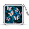 FekiLoot Cute Butterflies DVD Case,Portable Zipper DVD Storage Case CD Collection Bag EVA Protective Blu-ray Wallet Portable Disc Storage Wallet Bag for Car, Home, Office view 1