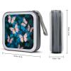 FekiLoot Cute Butterflies DVD Case,Portable Zipper DVD Storage Case CD Collection Bag EVA Protective Blu-ray Wallet Portable Disc Storage Wallet Bag for Car, Home, Office view 2