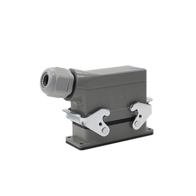 CASNKTTJ Rectangular Heavy-Duty Connector HDC-HE4 6 10 16 20 24 32 48-core pin 16A Waterproof Aviation Plug Head Side line Connector(16 Core Lateral Line)