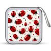 FekiLoot Red Ladybug DVD Case,Portable Zipper DVD Storage Case CD Collection Bag EVA Protective Blu-ray Wallet Portable Disc Storage Wallet Bag for Car, Home, Office view 1