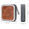 FekiLoot Red Brick Wall Texture DVD Case,Portable Zipper DVD Storage Case CD Collection Bag EVA Protective Blu-ray Wallet Portable Disc Storage Wallet Bag for Car, Home, Office view 2