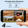 FOINNEX Security Camera, Solar Camera Wireless Outdoor, 4-Cam Pack, Solar Powered Home Security Camera with 360 Auto Tracking, Pan & Tilt, Night Vision, 5G & 2.4G Router, No Subscription view 4