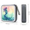 FekiLoot Beautiful Mermaid Tail DVD Case,Portable Zipper DVD Storage Case CD Collection Bag EVA Protective Blu-ray Wallet Portable Disc Storage Wallet Bag for Car, Home, Office view 2