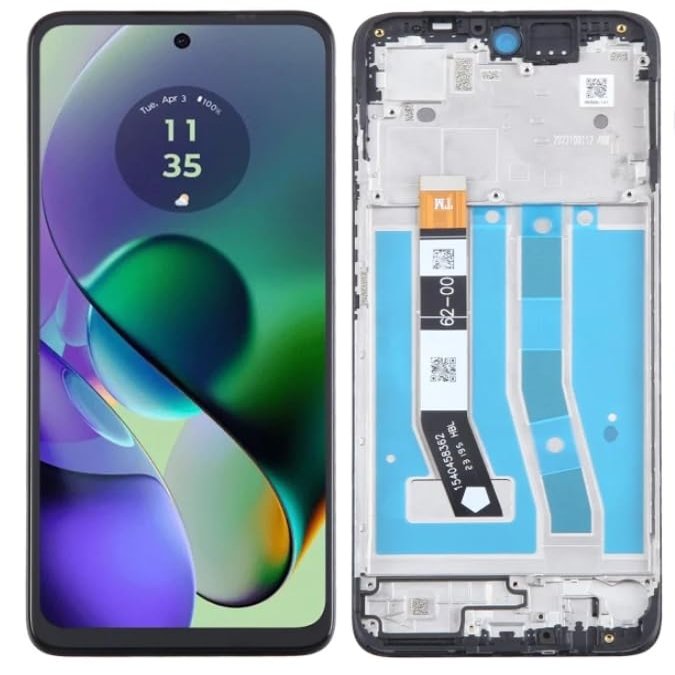6.5-inch LCD Screen with Frame for Motorola Moto G54 5G Phone Display Touchscreen Digitizer Panel Full Assembly Replacement Part