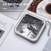 FekiLoot Dragonflies Grey DVD Case,Portable Zipper DVD Storage Case CD Collection Bag EVA Protective Blu-ray Wallet Portable Disc Storage Wallet Bag for Car, Home, Office view 4