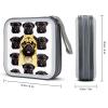 FekiLoot Black Yellow Pug DVD Case,Portable Zipper DVD Storage Case CD Collection Bag EVA Protective Blu-ray Wallet Portable Disc Storage Wallet Bag for Car, Home, Office view 2